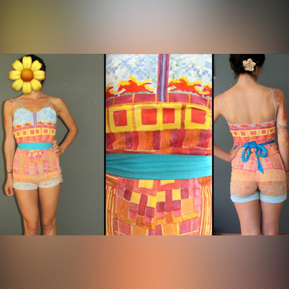 ✨🌹🦋 Hand-Painted & Handmade Romper 🦋🌹✨